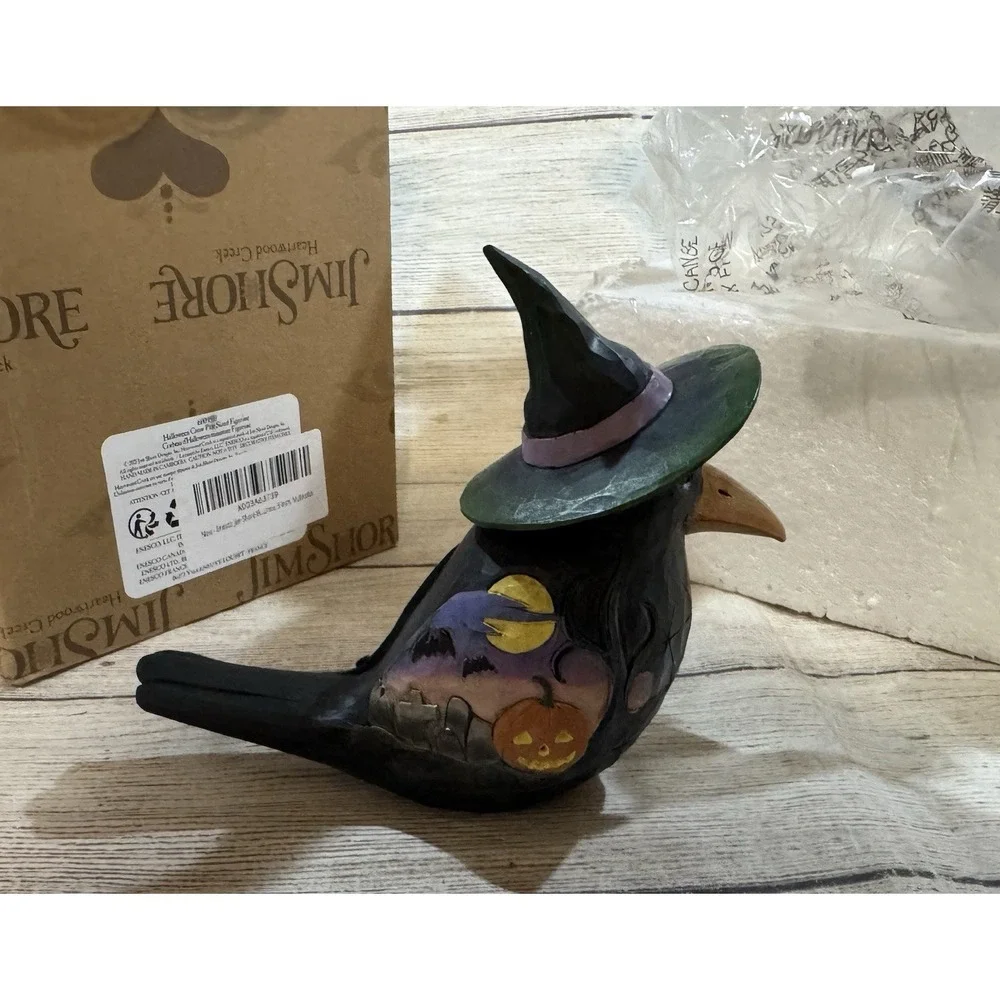 NIB Jim Shore Flights of Fright Halloween Crow #6009510 New in Box Tb18